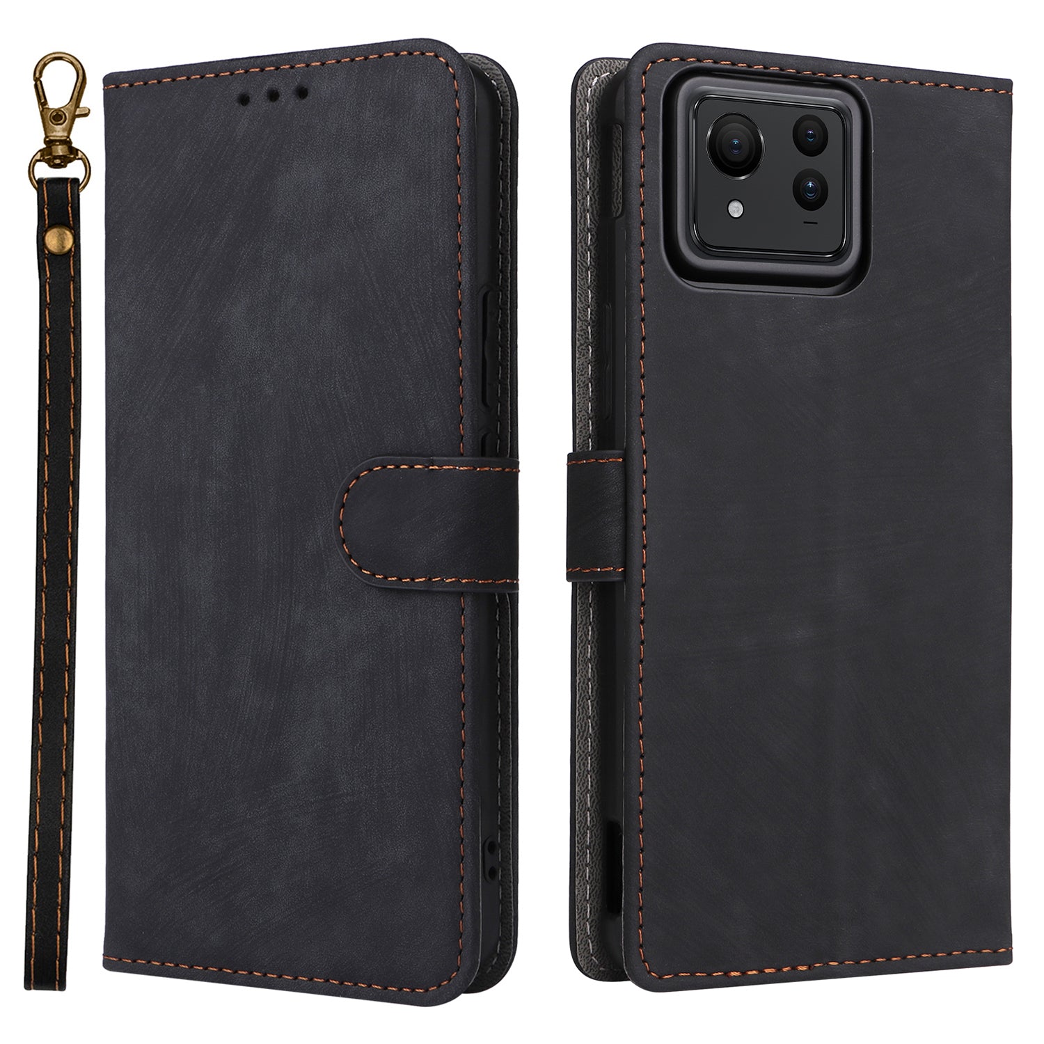 For Asus Zenfone 11 Ultra 5G Case with Strap RFID Blocking Wallet Phone Leather Cover For Asus Zenfone 11 Ultra 5G Case with Strap RFID Blocking Wallet Phone Leather Cover